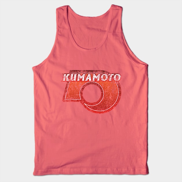 Kumamoto Prefecture Japanese Symbol Distressed Tank Top by PsychicCat